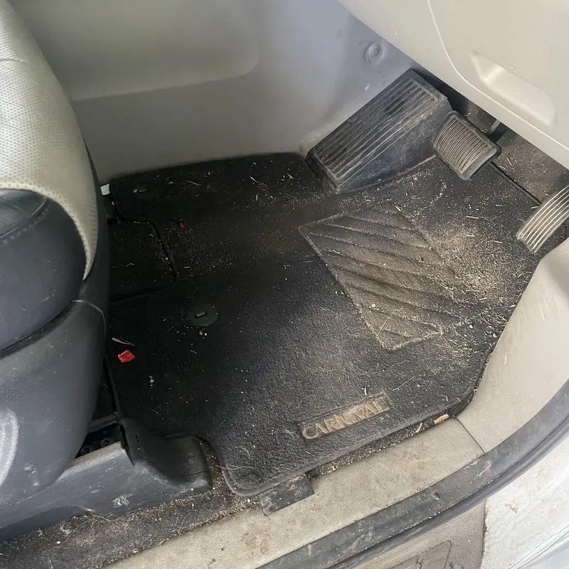 Front floor mat before detailing