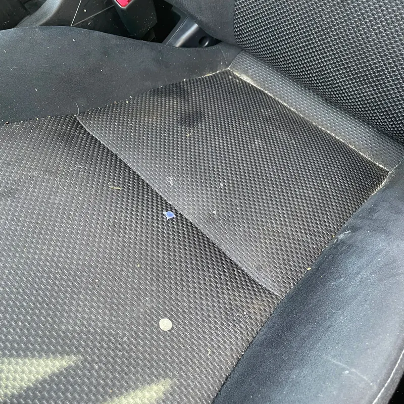 Cloth seat before detailing